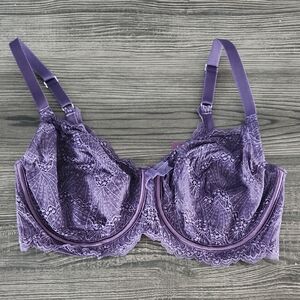 Adore Me Hannalee Purple Lace Bra
